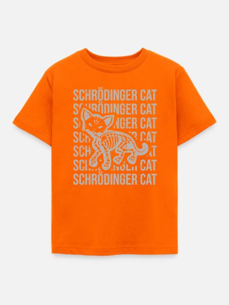 Schrödingers Katze - Kinder T-Shirt - Orange
