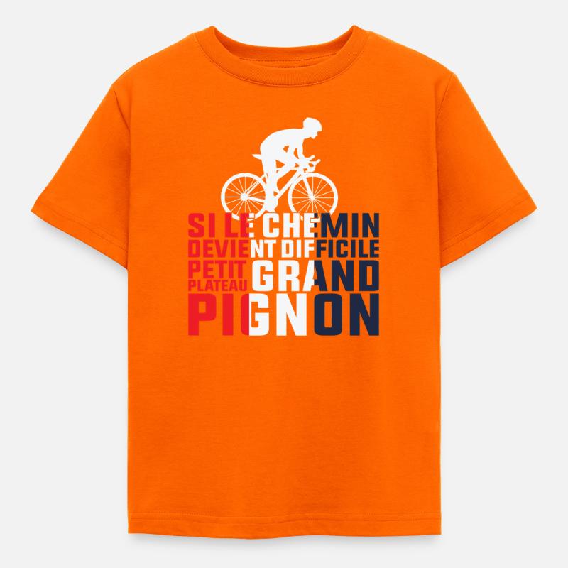 Si Le Chemin Devient Difficile - Cycliste Cadeau - T-shirt Enfant - orange