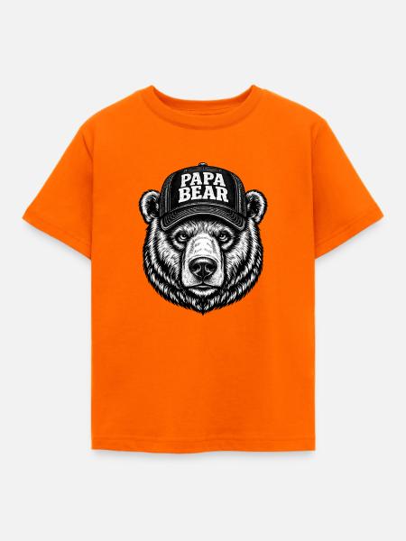 Papa Bear - Kinder T-Shirt - Orange