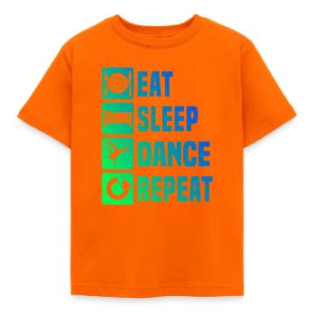 Geschenkidee für einen Breakdancer mit Streetdance - Kinder T-Shirt - Orange - Vorne - AI Model Kid Male (0cm)