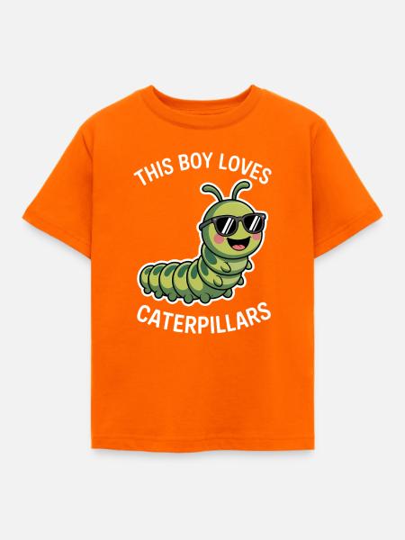 Raupen Sprüche Raupe Lustiges Raupen Geschenk - Kinder T-Shirt - Orange