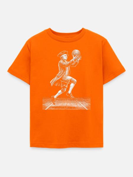 John Adams Basketball - Kinder T-Shirt - Orange