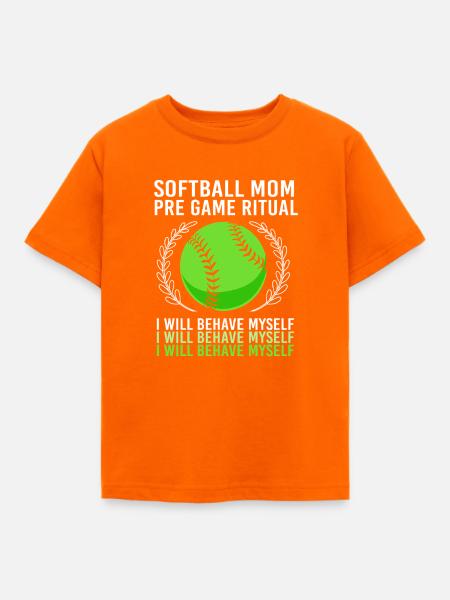 Softball Mama - Kinder T-Shirt - Orange