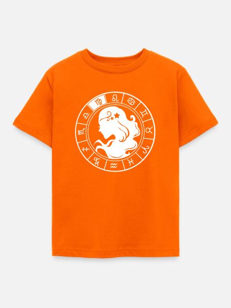 Sternzeichen Jungfrau - Kinder T-Shirt - Orange