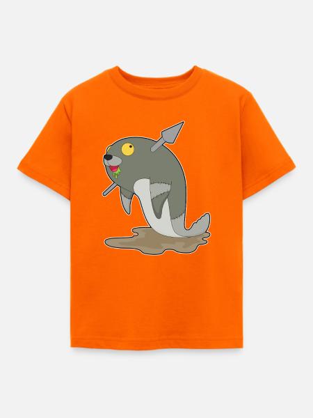 Seehund Halloween Zombie - Kinder T-Shirt - Orange