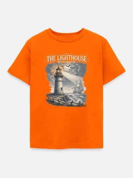The Lighthouse Keeps Watch Leuchtturm - Kinder T-Shirt - Orange