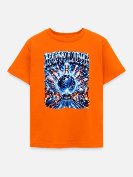 Blitz Bowling Energie - Kinder T-Shirt - Orange