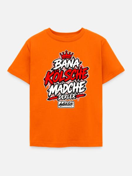Bana Kölsche Mädche derler – Köln - Kinder T-Shirt - Orange