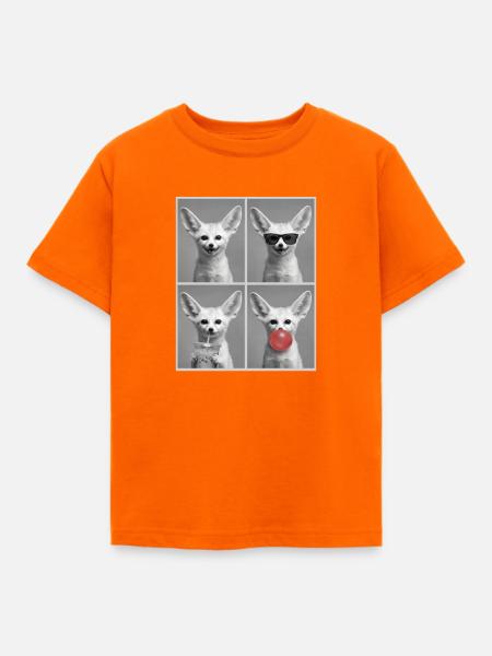 Wüstenfuchs Fennek - Kinder T-Shirt - Orange