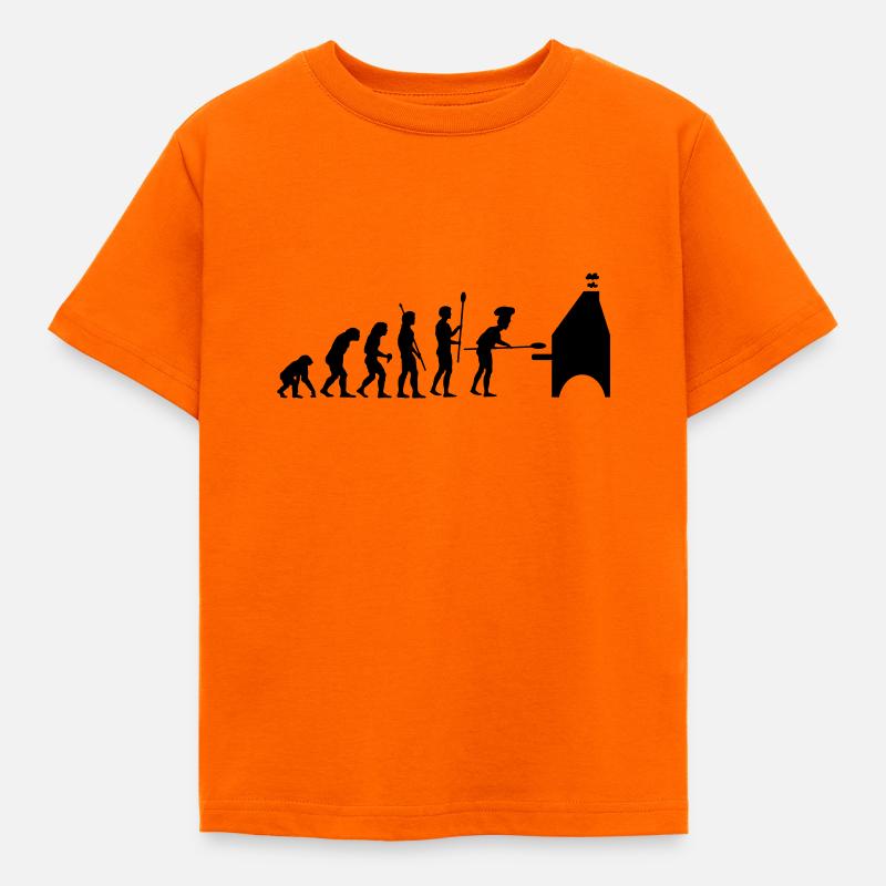 evolution pizza - T-shirt Enfant - orange