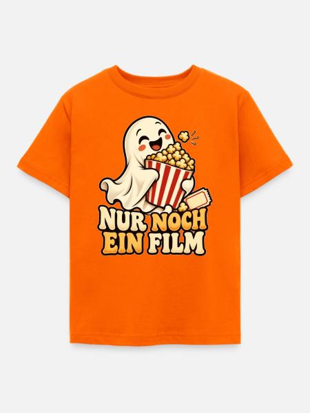 Popcorngeist beim Filmabend - Kinder T-Shirt - Orange