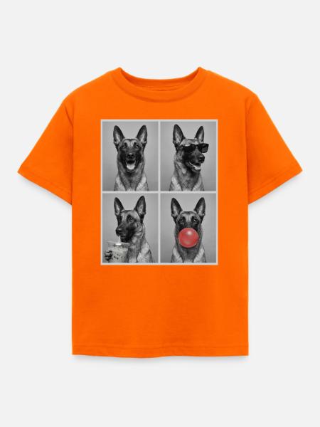 Hunde Belgian Malinois Hund - Kinder T-Shirt - Orange