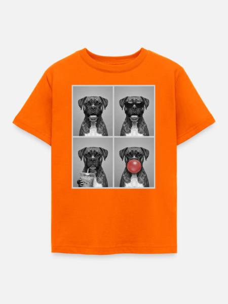 Hunde Boxer Hund - Kinder T-Shirt - Orange