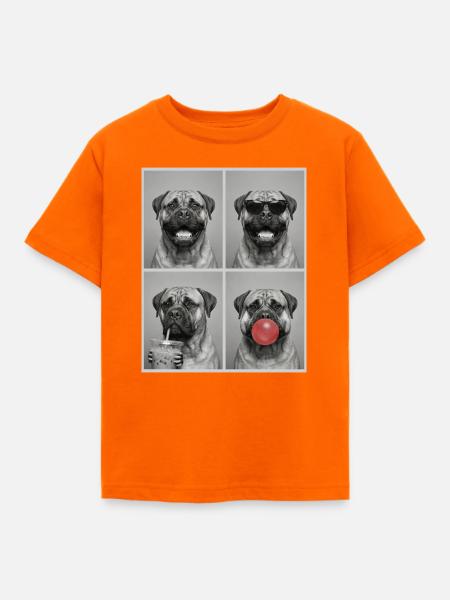 Hunde Bullmastiff Hund - Kinder T-Shirt - Orange