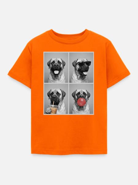 Hunde Mastiff Hund - Kinder T-Shirt - Orange