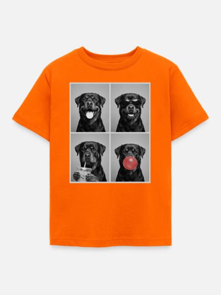 Hunde Rottweiler Hund - Kinder T-Shirt - Orange