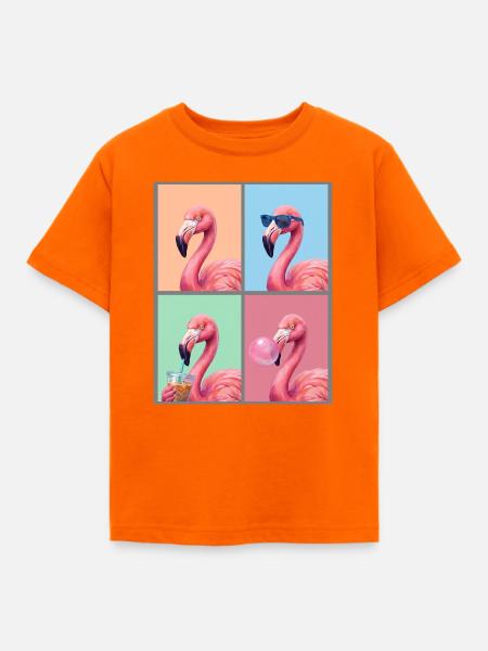 Flamingos Flamingo - Kinder T-Shirt - Orange