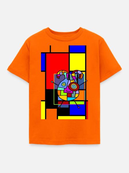 LOVE GEOMETRIC SHAPES - Kinder T-Shirt - Orange