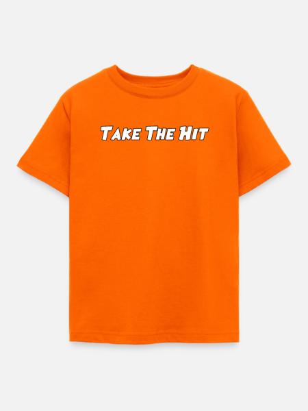 Nimm den Treffer - Kinder T-Shirt - Orange