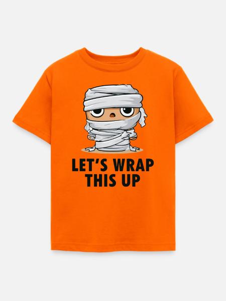 Mumie Cartoon Wrap This Up - Kinder T-Shirt - Orange