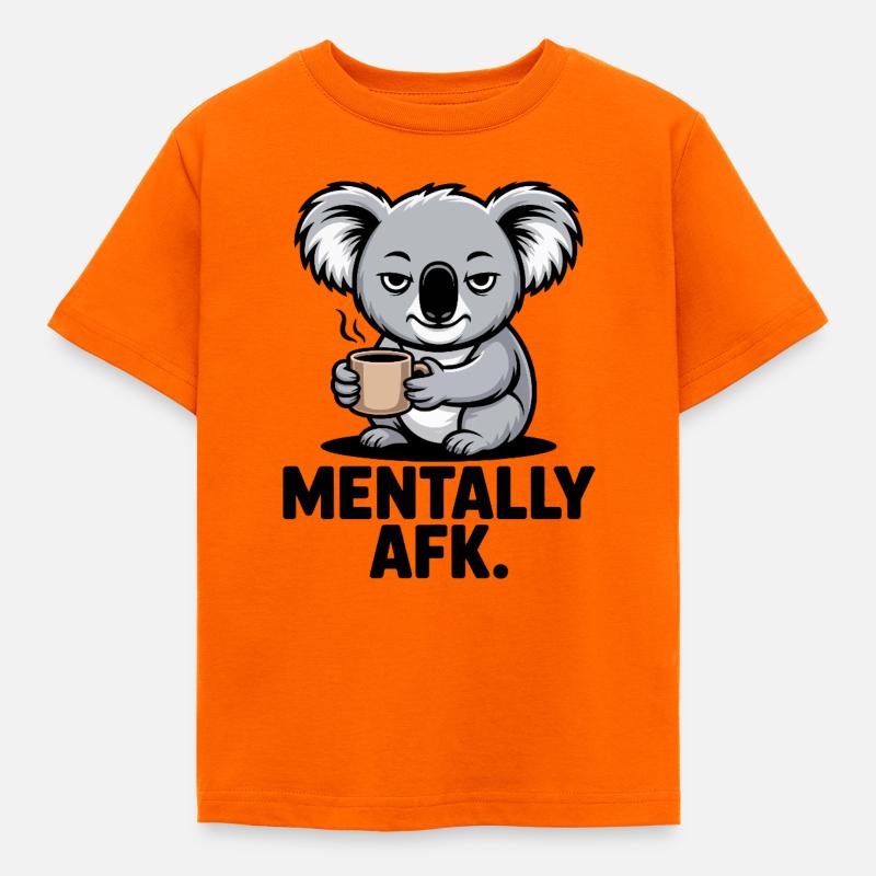 Koala AFK Kaffee - Kinder T-Shirt - Orange