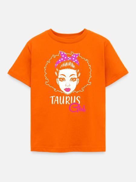 Sternzeichen Stier - Kinder T-Shirt - Orange