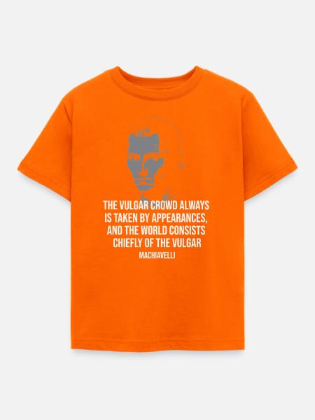 Machiavelli-Zitat-Silhouette - Kinder T-Shirt - Orange