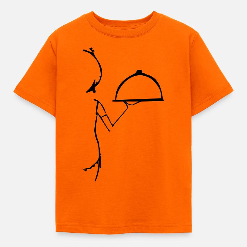 Restaurant, Crew, serveuse - T-shirt Enfant - orange