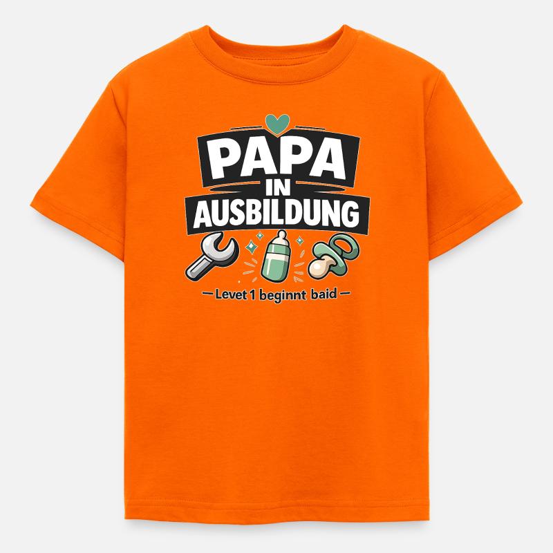 Dad in Training Level 1 - Kids' T-Shirt - orange
