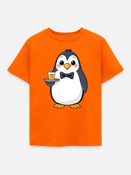 Pinguin-Kellner - Kinder T-Shirt - Orange