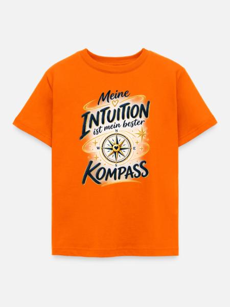 Meine Intuition – Bester Kompass - Kinder T-Shirt - Orange