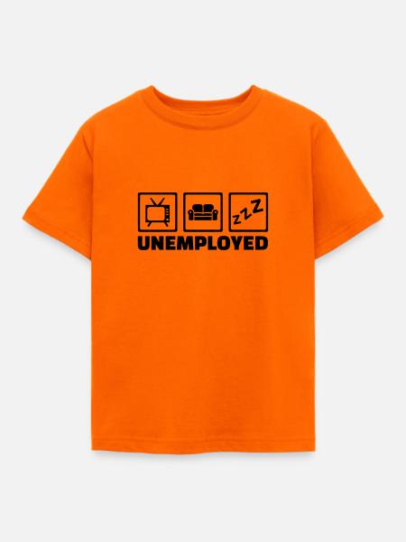 Arbeitslos - Kinder T-Shirt - Orange