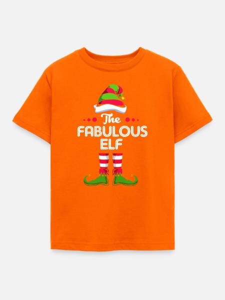 Elfe Elf Weihnachtsgeschenk - Kinder T-Shirt - Orange