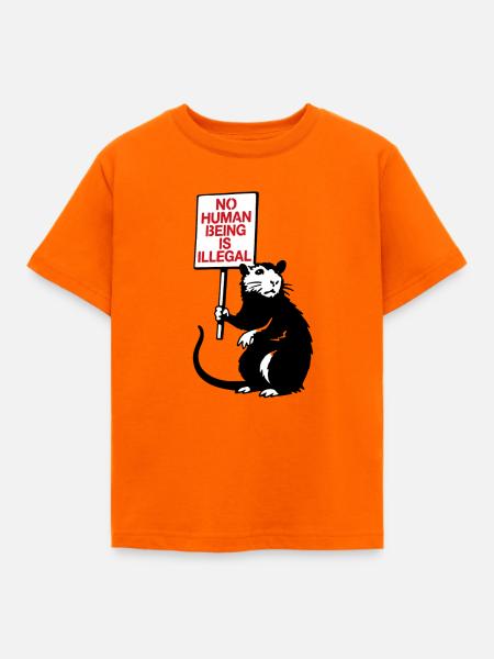 No Human Being is Illegal - Kinder T-Shirt - Orange