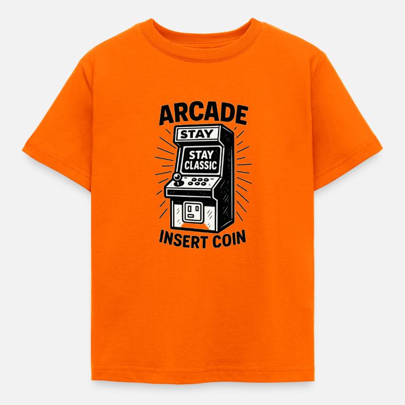 Arcade Classic Insert Coin - T-shirt Enfant - orange