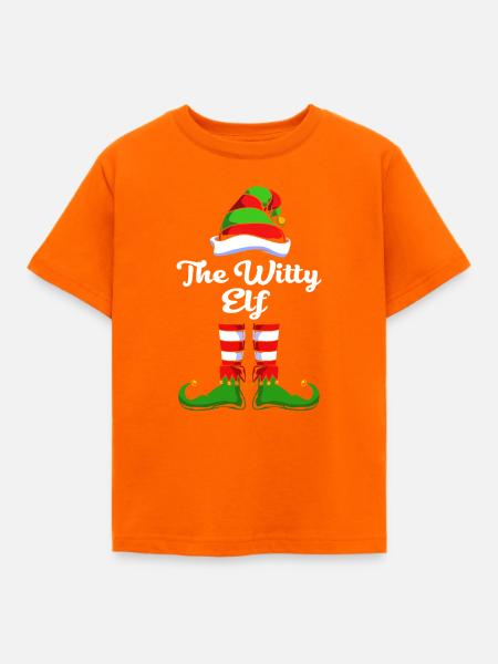 Elfe Elf Weihnachtsgeschenk - Kinder T-Shirt - Orange