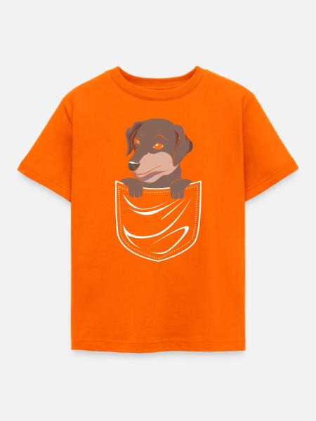 Rauhaardackel Dachshund - Kinder T-Shirt - Orange