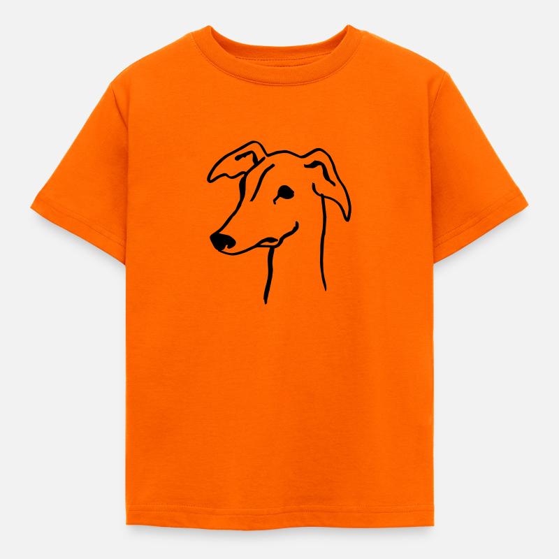 Windhund - Kinder T-Shirt - Orange