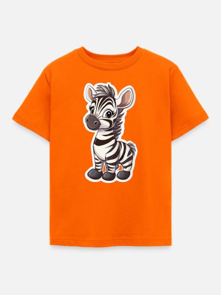 Zebra - Kinder T-Shirt - Orange