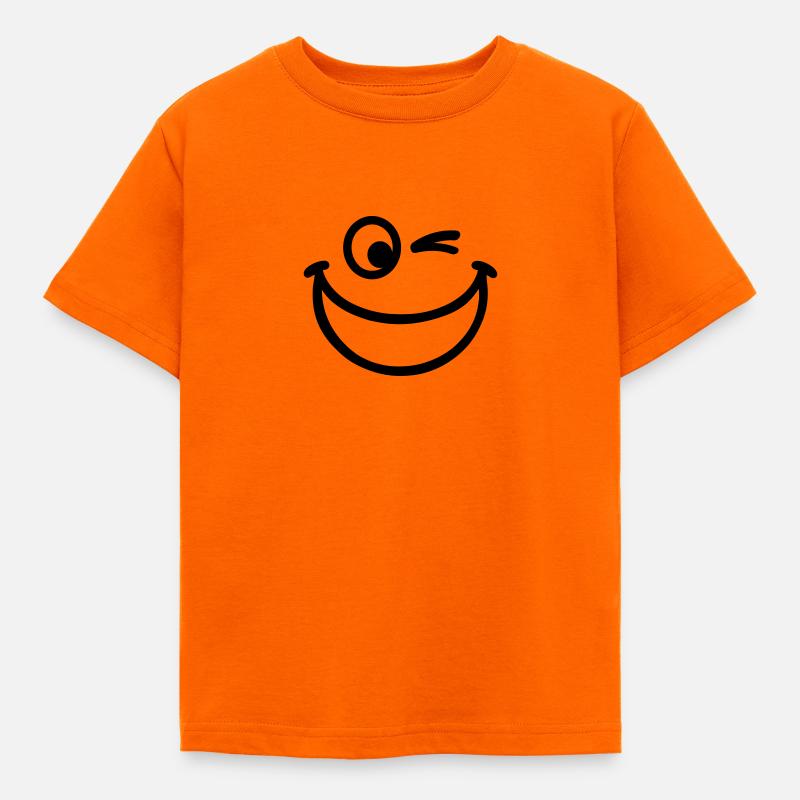 Smiley - Kinder T-Shirt - Orange