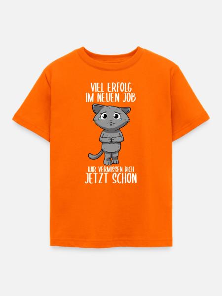 Abschied Jobwechsel Lustiges Abschiedsgeschenk - Kinder T-Shirt - Orange