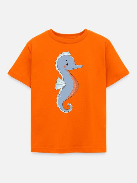 Seepferdchen - Kinder T-Shirt - Orange