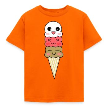 crème glacée - T-shirt Enfant - orange - Devant - AI Model Kid Male (0cm)