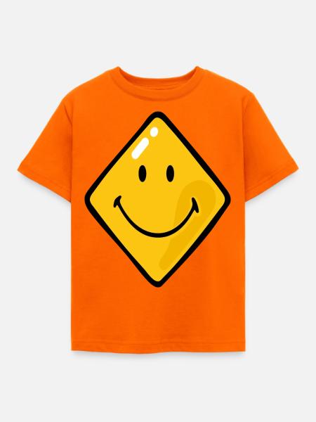 Smiley Diamonds - Kinder T-Shirt - Orange