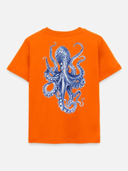 Oktopus - Kinder T-Shirt - Orange