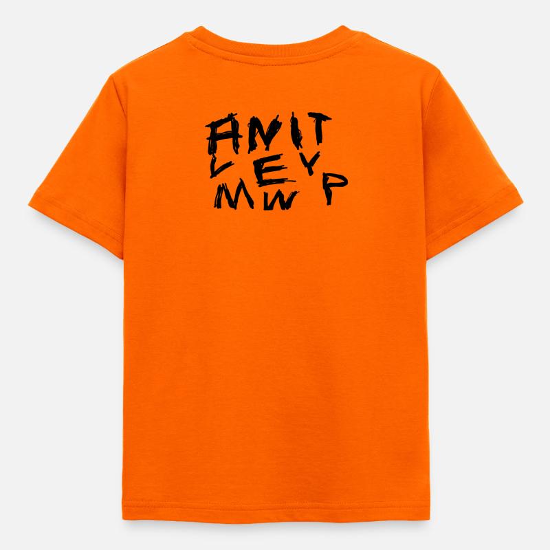 Graffiti Handwriting Chaos Pattern - Kids' T-Shirt - orange