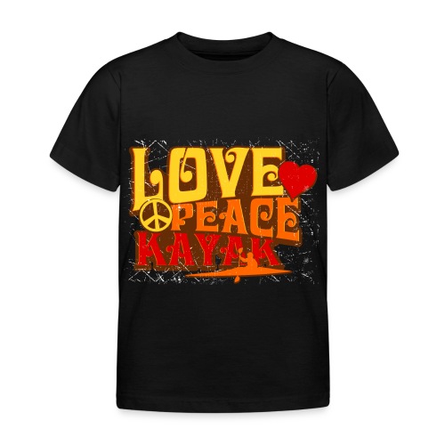 peace love kayak revised and final - Kids' T-Shirt