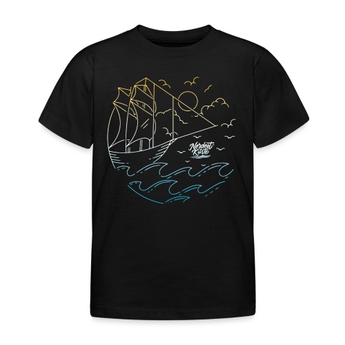 Schiff mit Sonne und Meer - Kinder T-Shirt