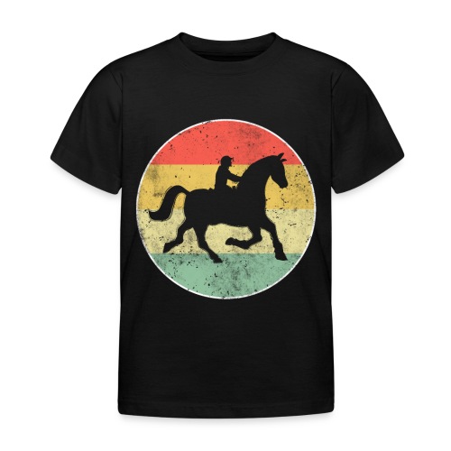 Pferd Reiten Reiter Retro Reitsport - Kinder T-Shirt