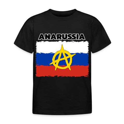 Anarussia Russia Flag Anarchy - Kinder T-Shirt